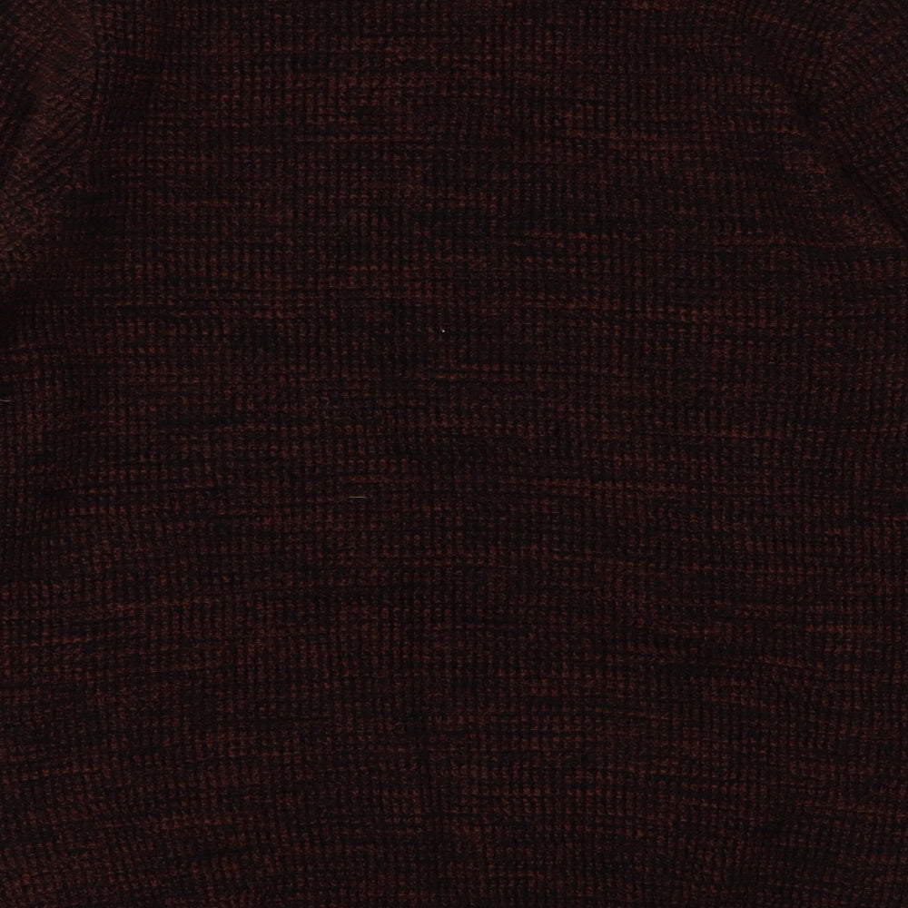 H&M Mens Brown Round Neck Acrylic Pullover Jumper Size M