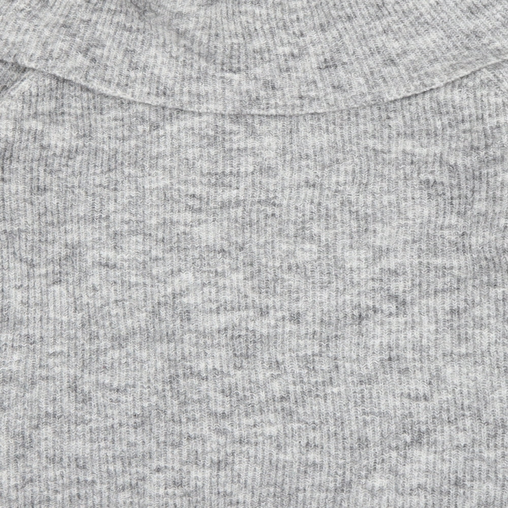 Simon Jeffrey Womens Grey Roll Neck Polyester Pullover Jumper Size M