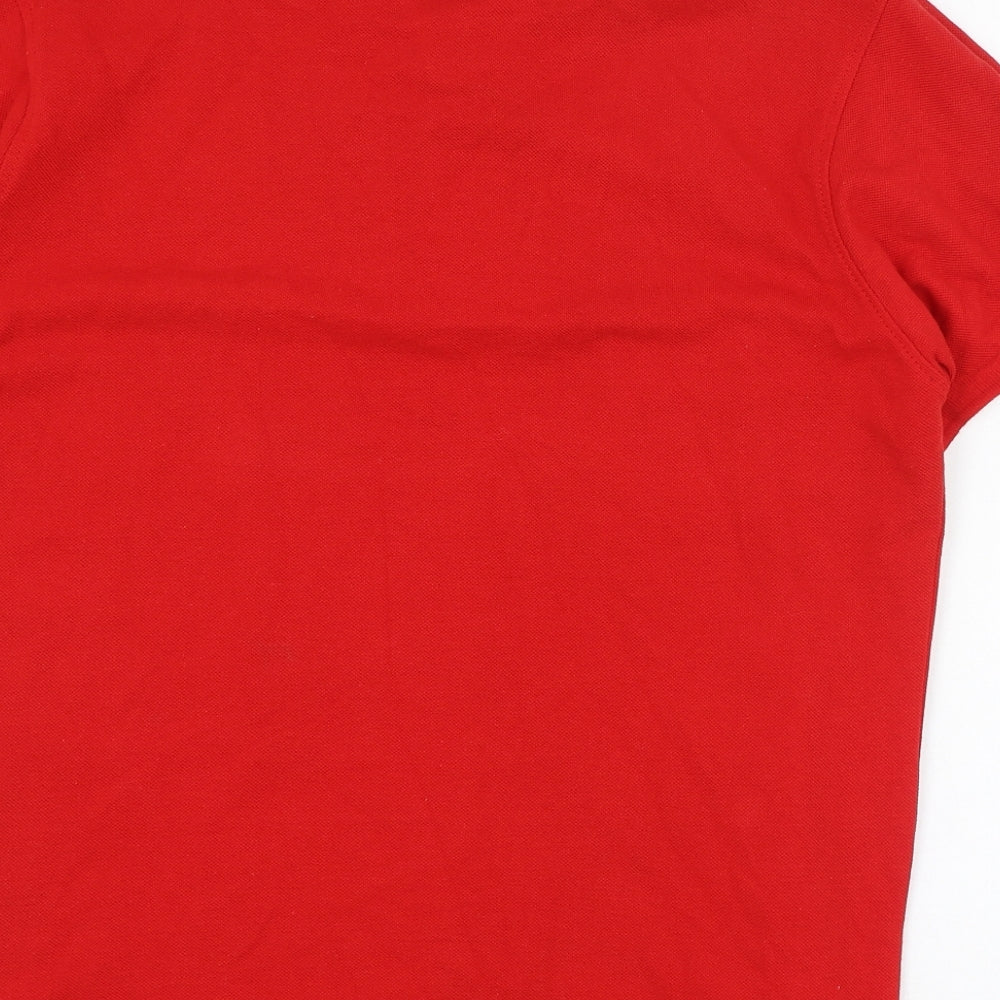 Industrialize Mens Red Cotton Polo Size M Collared Button