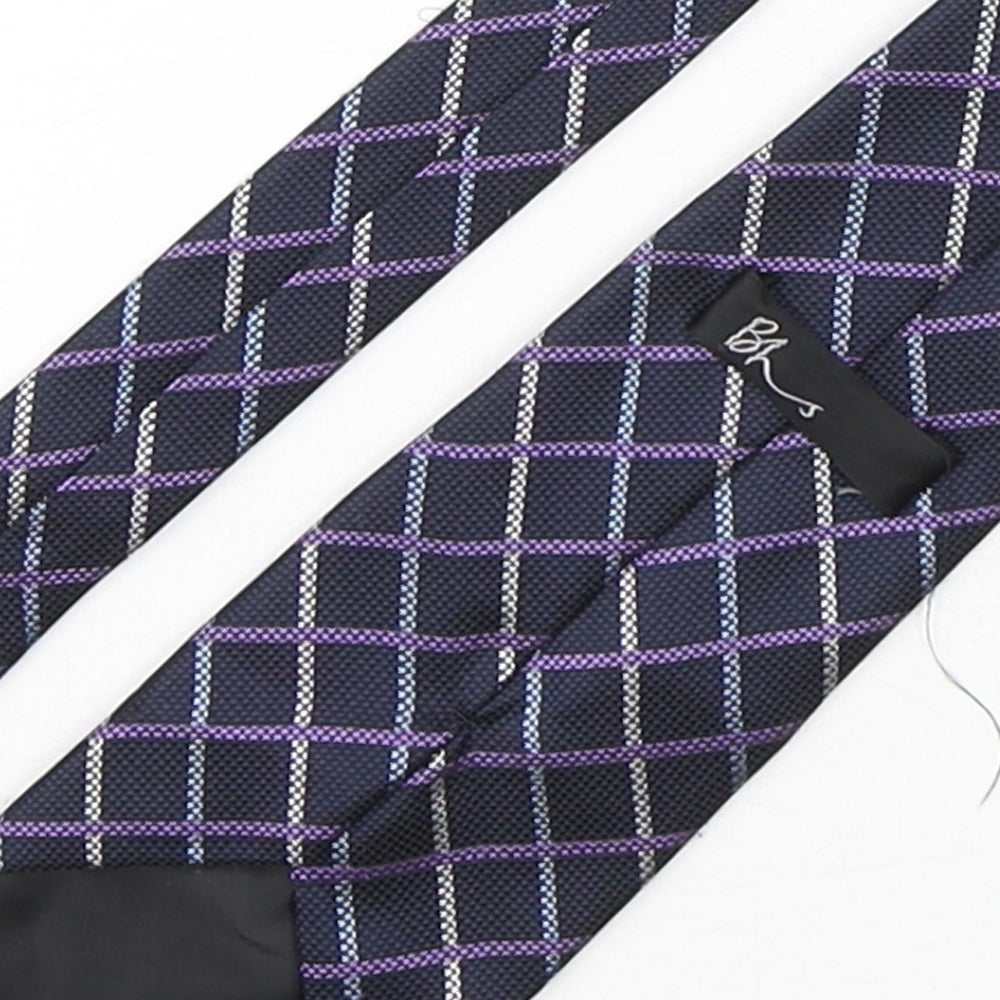 BHS Mens Multicoloured Plaids & Checks Polyester Pointed Tie One Size