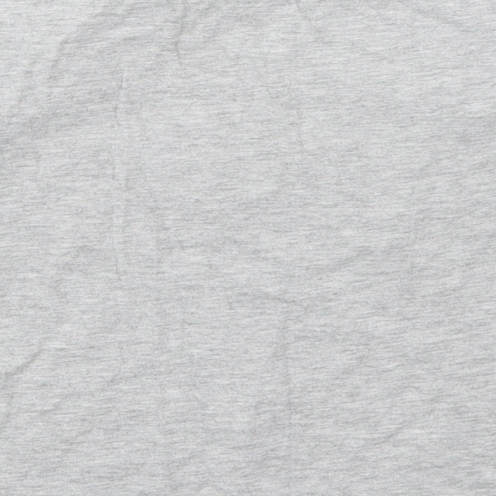 George Boys Grey Cotton Basic T-Shirt Size 6-7 Years Crew Neck Pullover - Elephants
