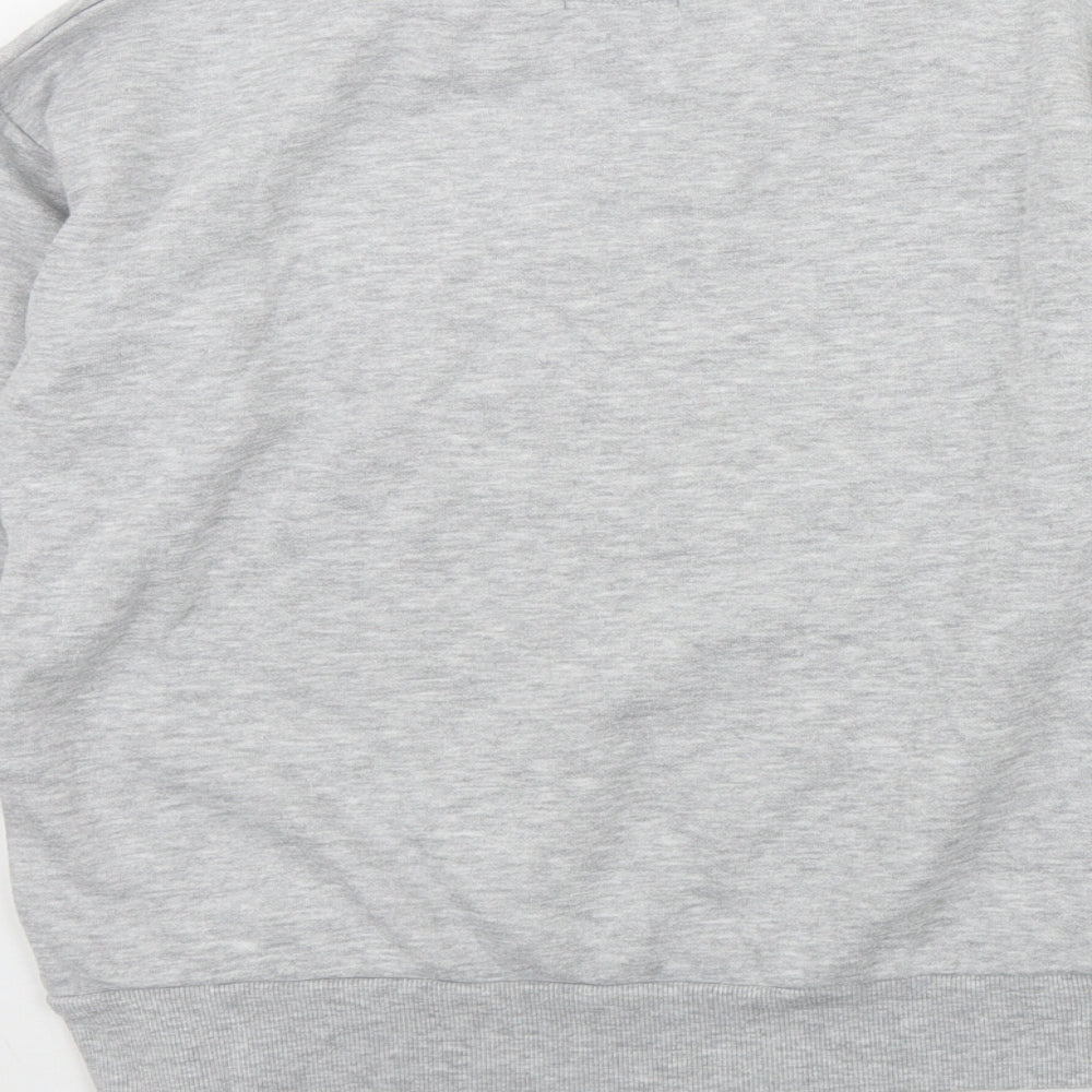 Primark Girls Grey Cotton Pullover Sweatshirt Size 10-11 Years Pullover - 'Positive Vibes only'