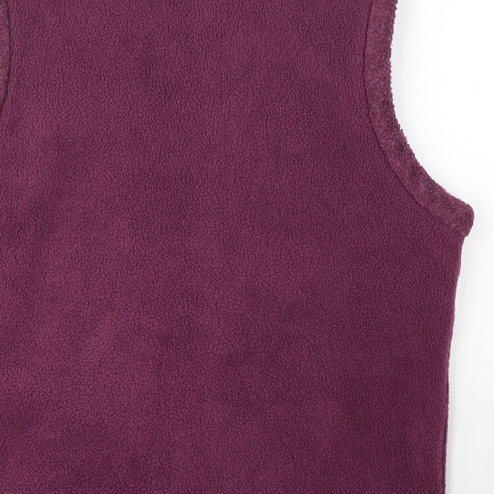 Etan Womens Purple High Neck Polyester Full Zip Jumper Size 8