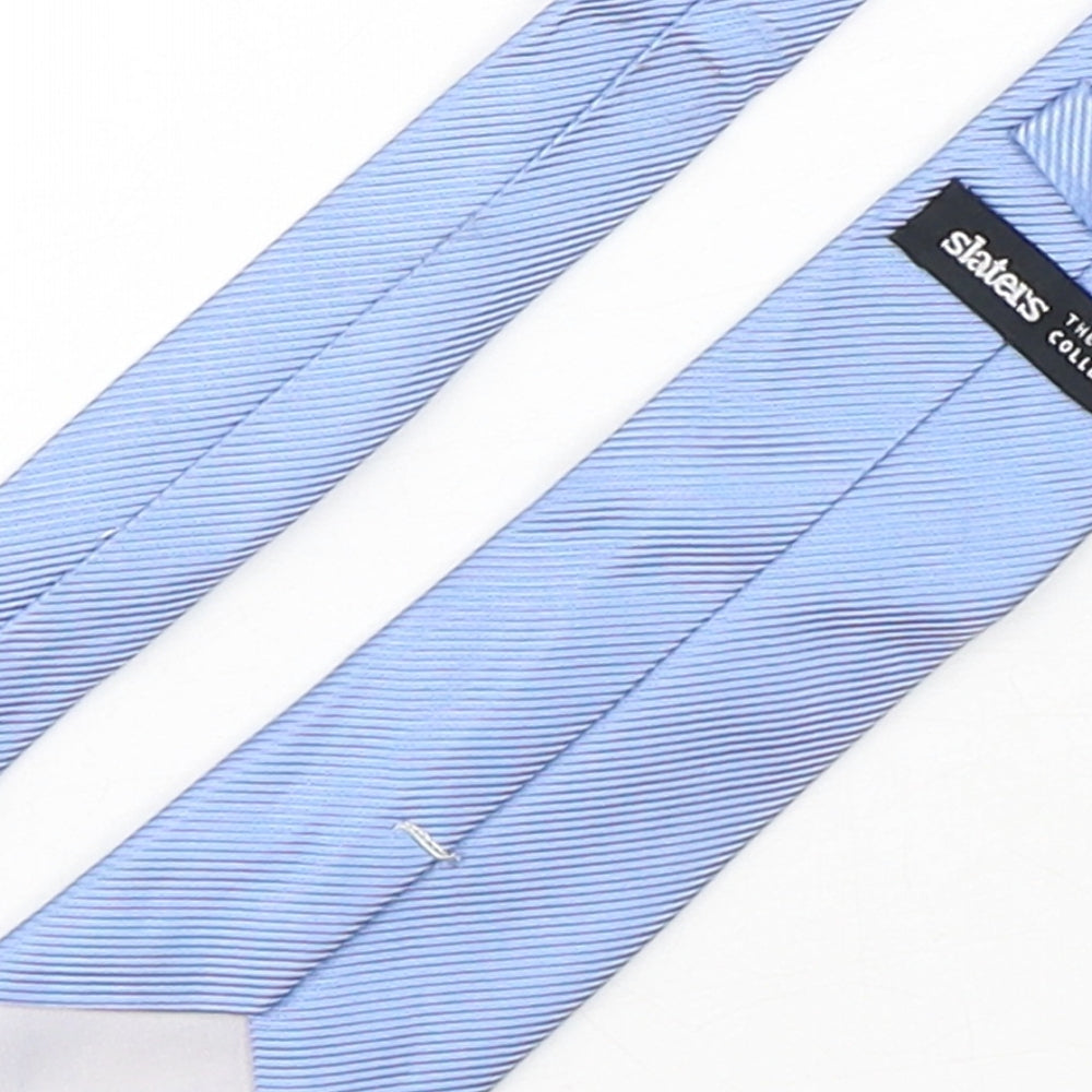 Slaters Mens Blue Silk Pointed Tie One Size