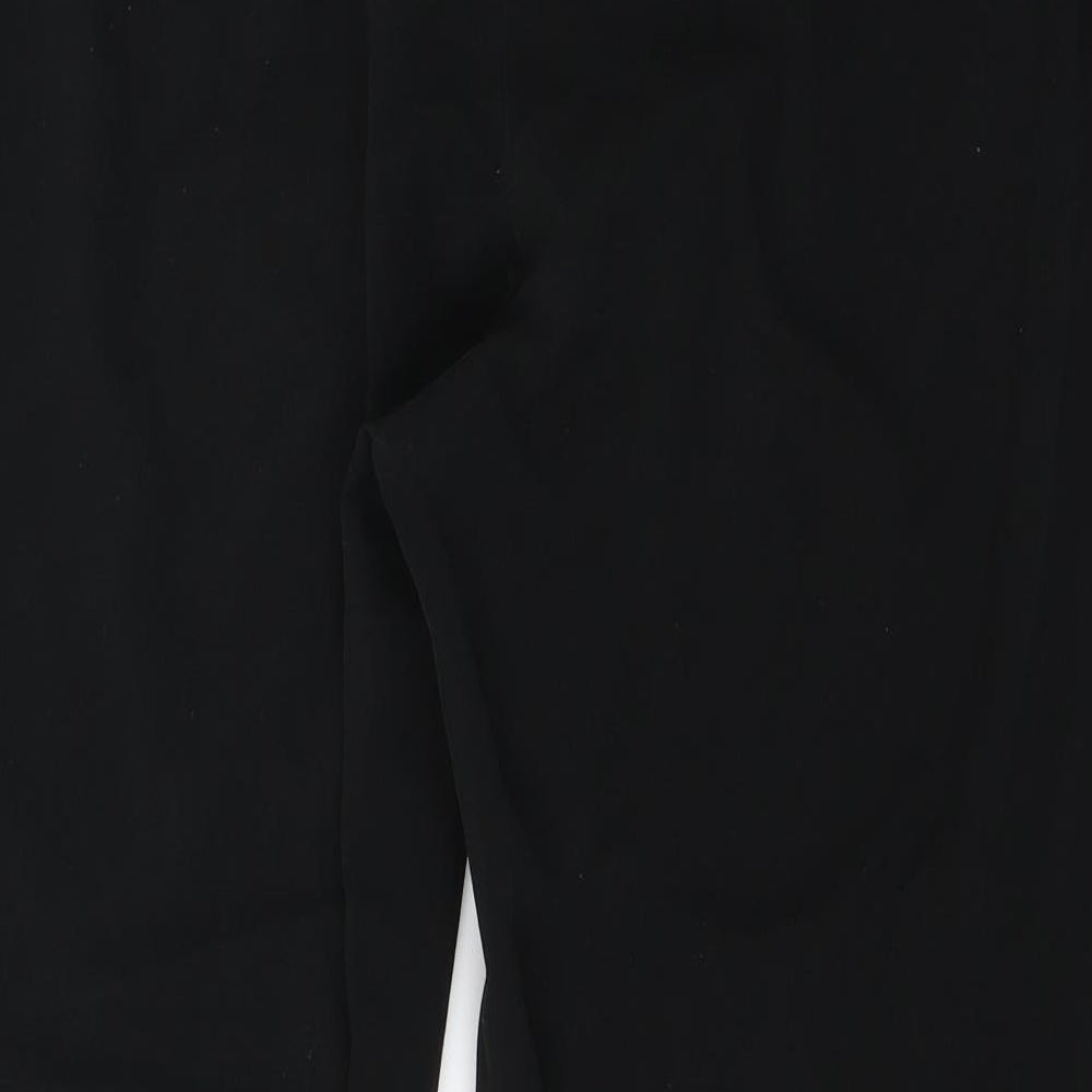 BM Womens Black Polyester Carrot Trousers Size 20 L25 in Regular Zip