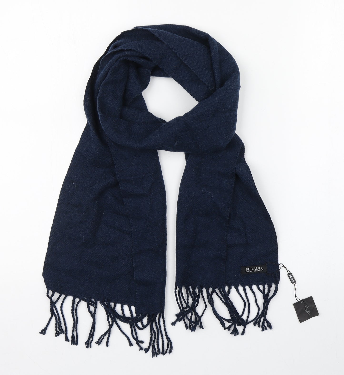 Gianni Feraud Mens Blue Wool Scarf Size Regular