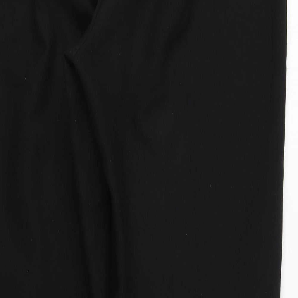 George Womens Black Polyester Trousers Size 12 L26 in Regular Zip