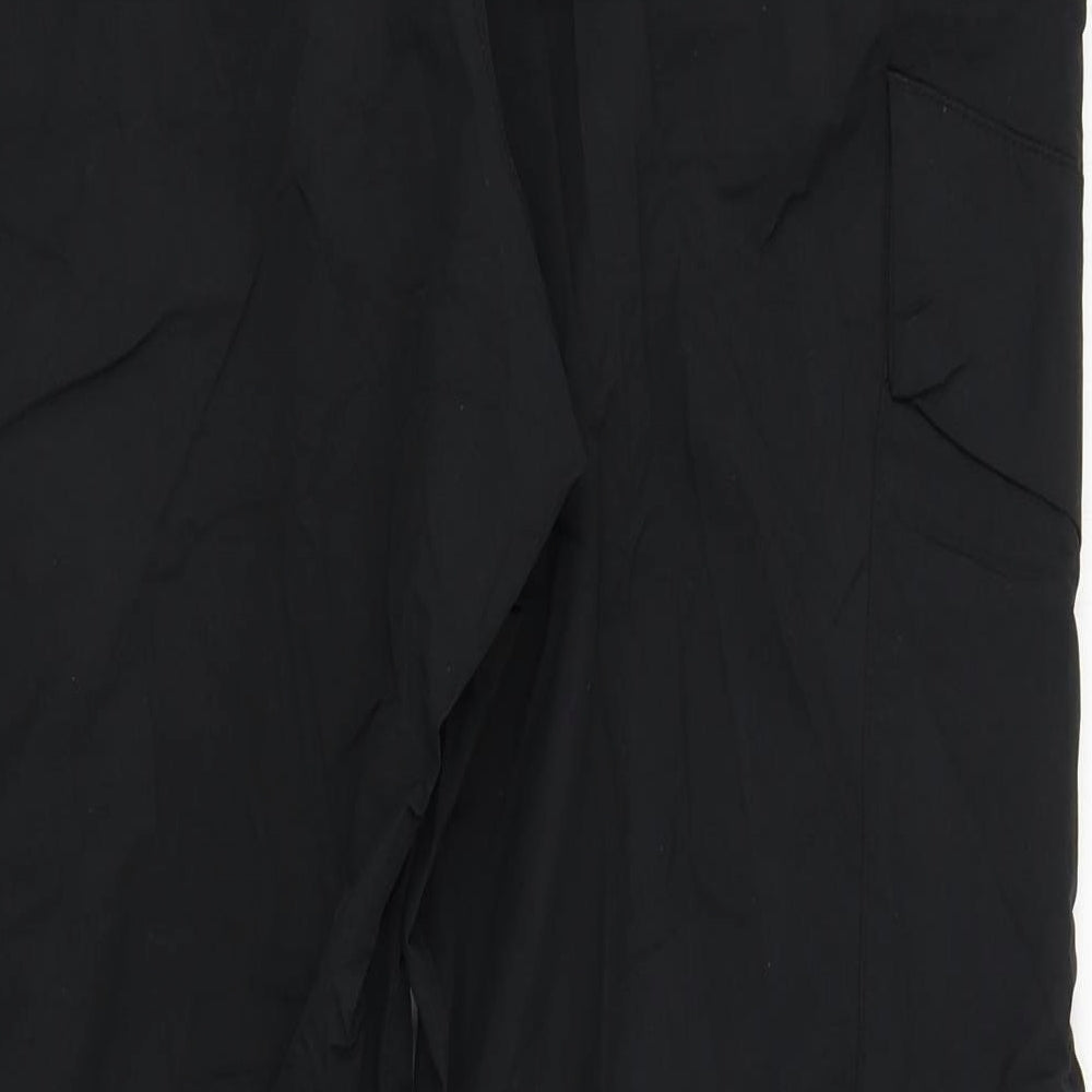 George Mens Black Nylon Cargo Trousers Size L L30 in Regular