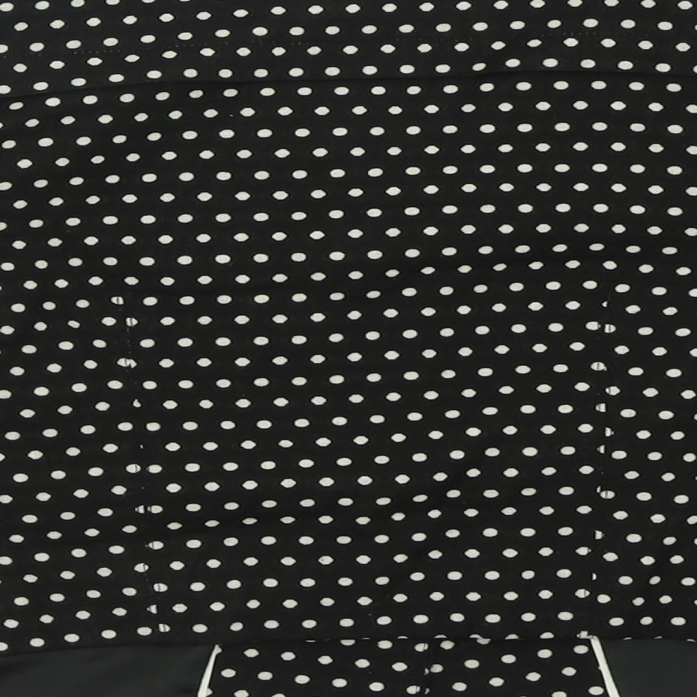 Marks and Spencer Womens Black Polka Dot Jacket Blazer Size 10 Button