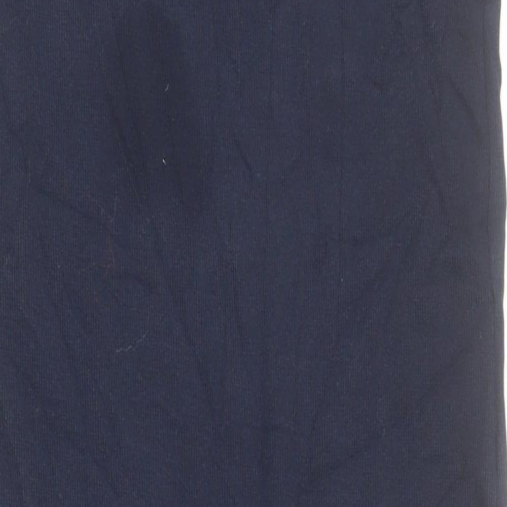 Marks and Spencer Womens Blue Cotton Bodycon Size 14 Round Neck Pullover