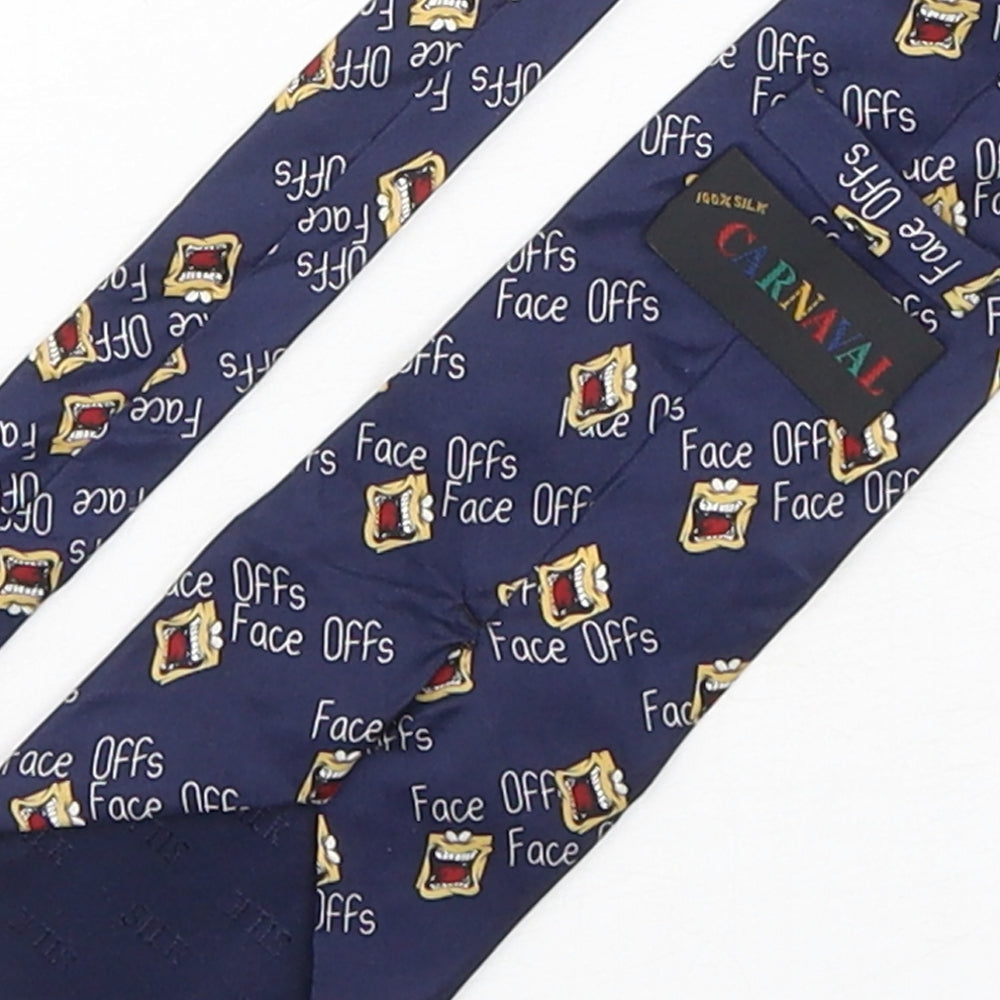 Carnaval Mens Multicoloured Geometric Silk Pointed Tie One Size - Face Offs