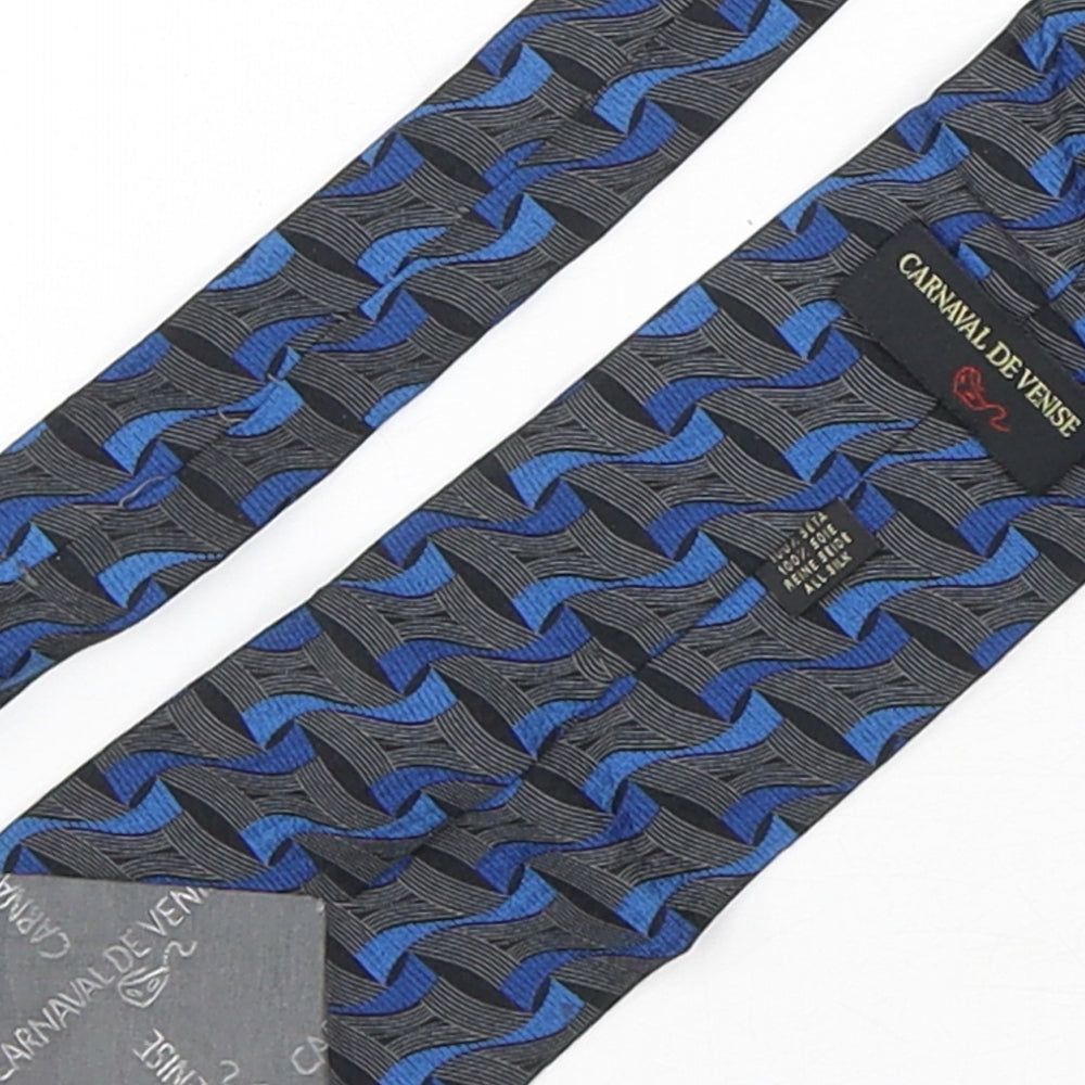 Carnaval De Venise Mens Multicoloured Geometric Silk Pointed Tie One Size