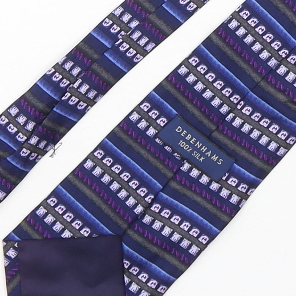Debenhams Mens Multicoloured Geometric Silk Pointed Tie One Size