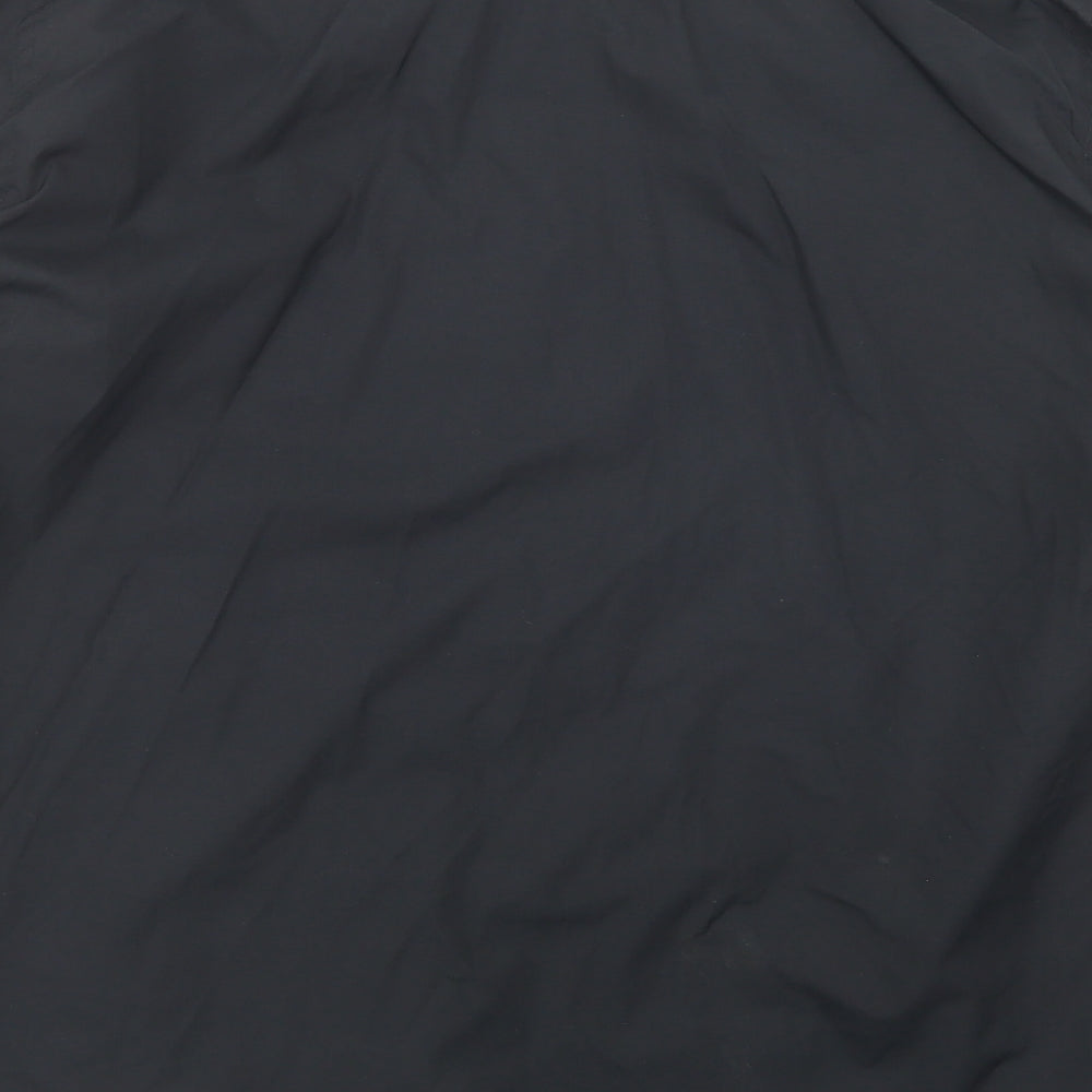 New Look Mens Black Windbreaker Jacket Size S Snap