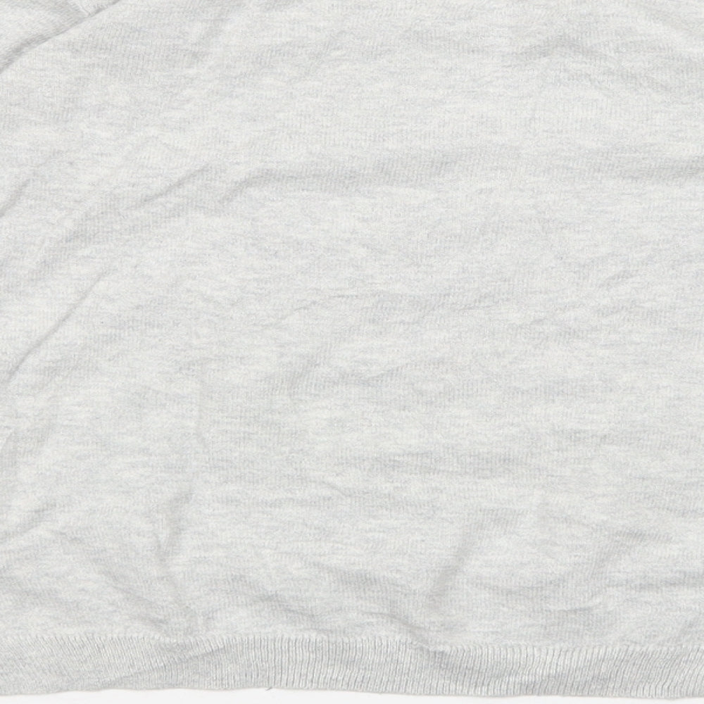 H&M Girls Grey Crew Neck Pullover Jumper Size 9-10 Years Pullover - Unicorn