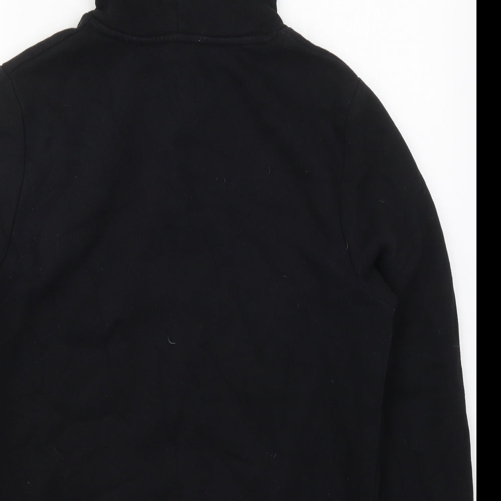 River Island Mens Black Cotton Pullover Hoodie Size M - PRLFC