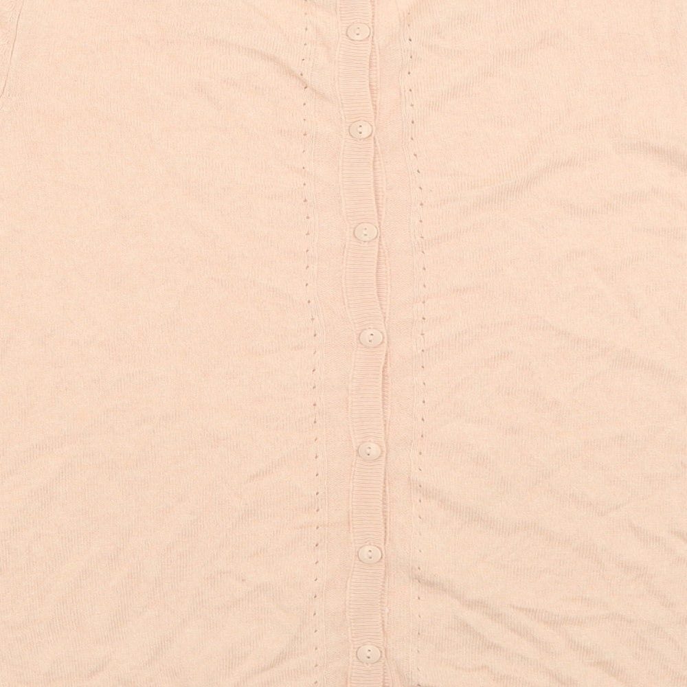 Marks and Spencer Womens Pink Crew Neck Viscose Pullover Jumper Size 18