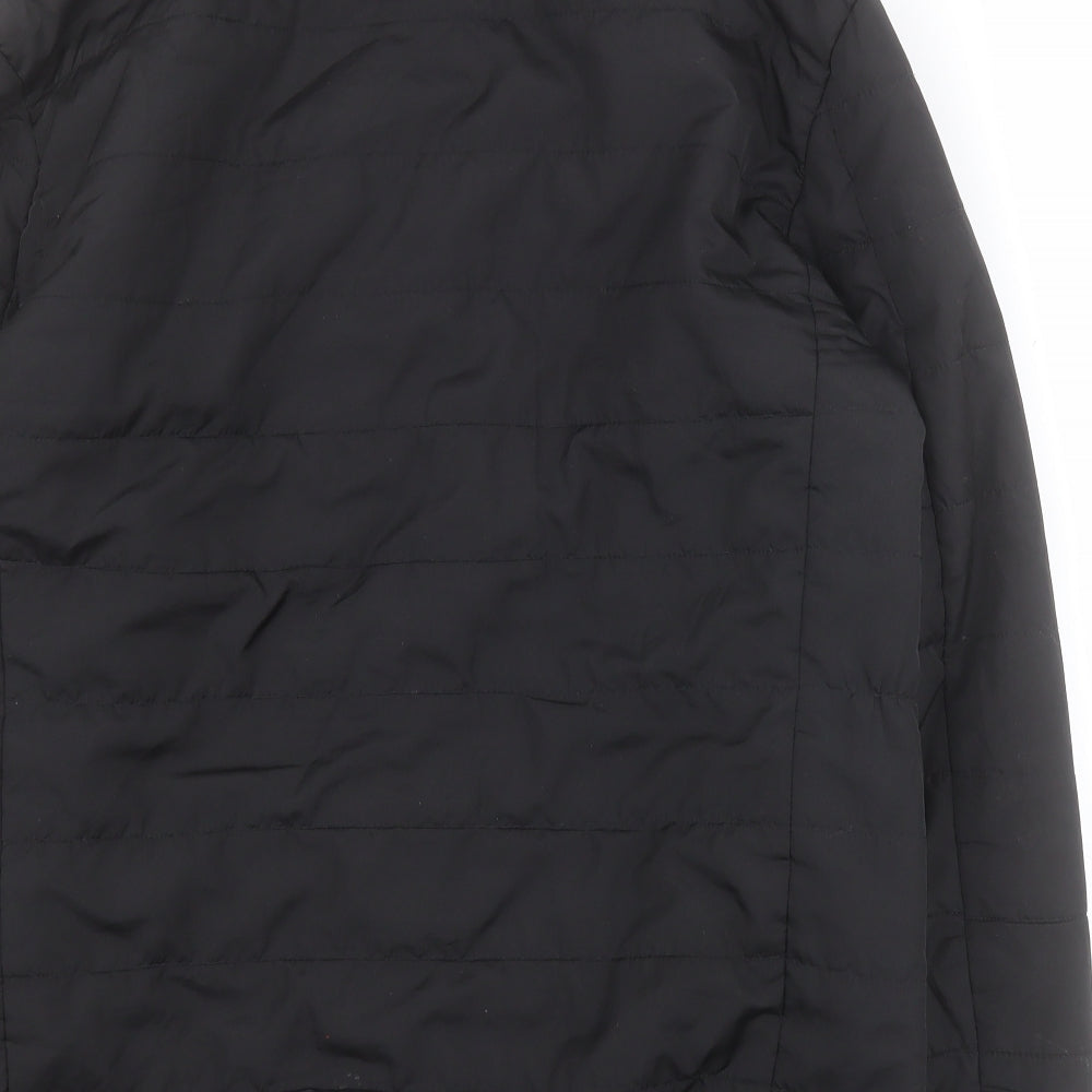 ONLY & SONS Mens Black Quilted Coat Size L Zip