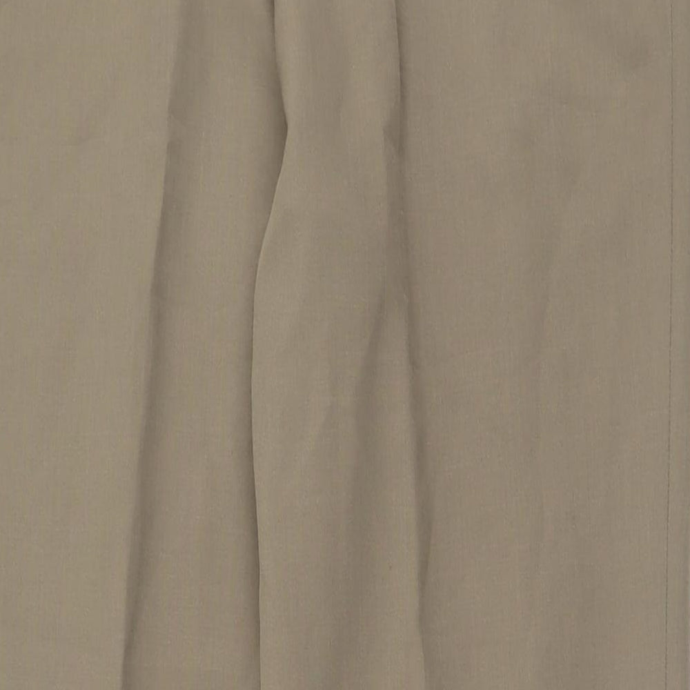separates Womens Brown Polyester Trousers Size 14 L28 in Regular Button