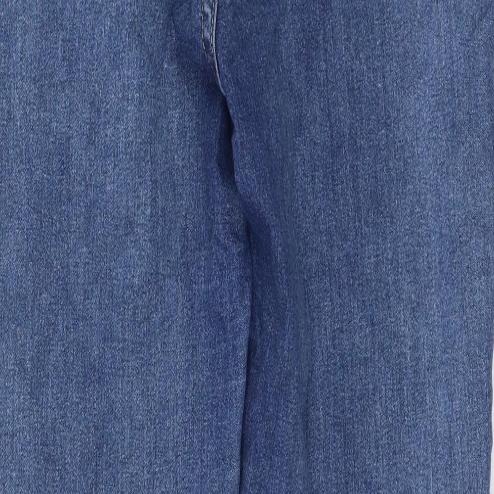 New London Womens Blue Cotton Skinny Jeans Size 12 L28 in Regular Zip