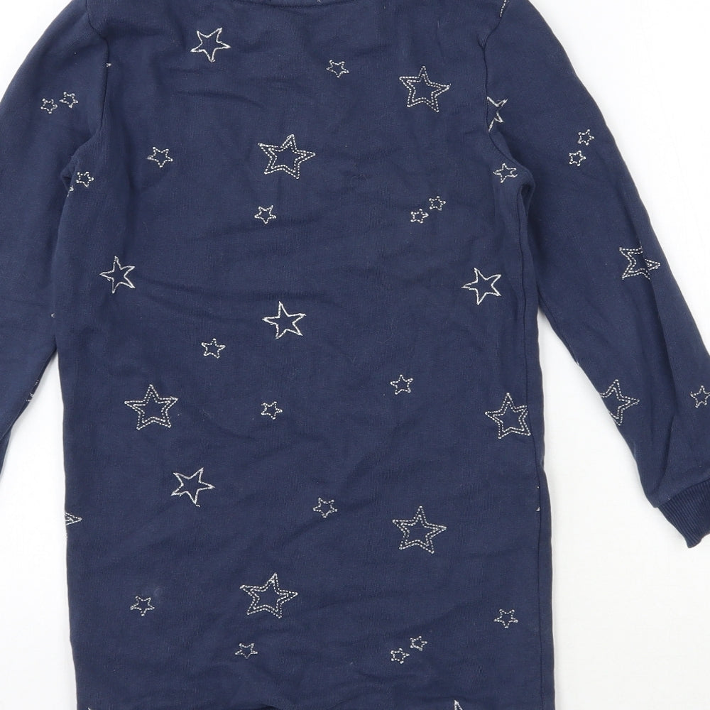 Fatface Girls Blue 100% Cotton Pullover Sweatshirt Size 6 Years Pullover