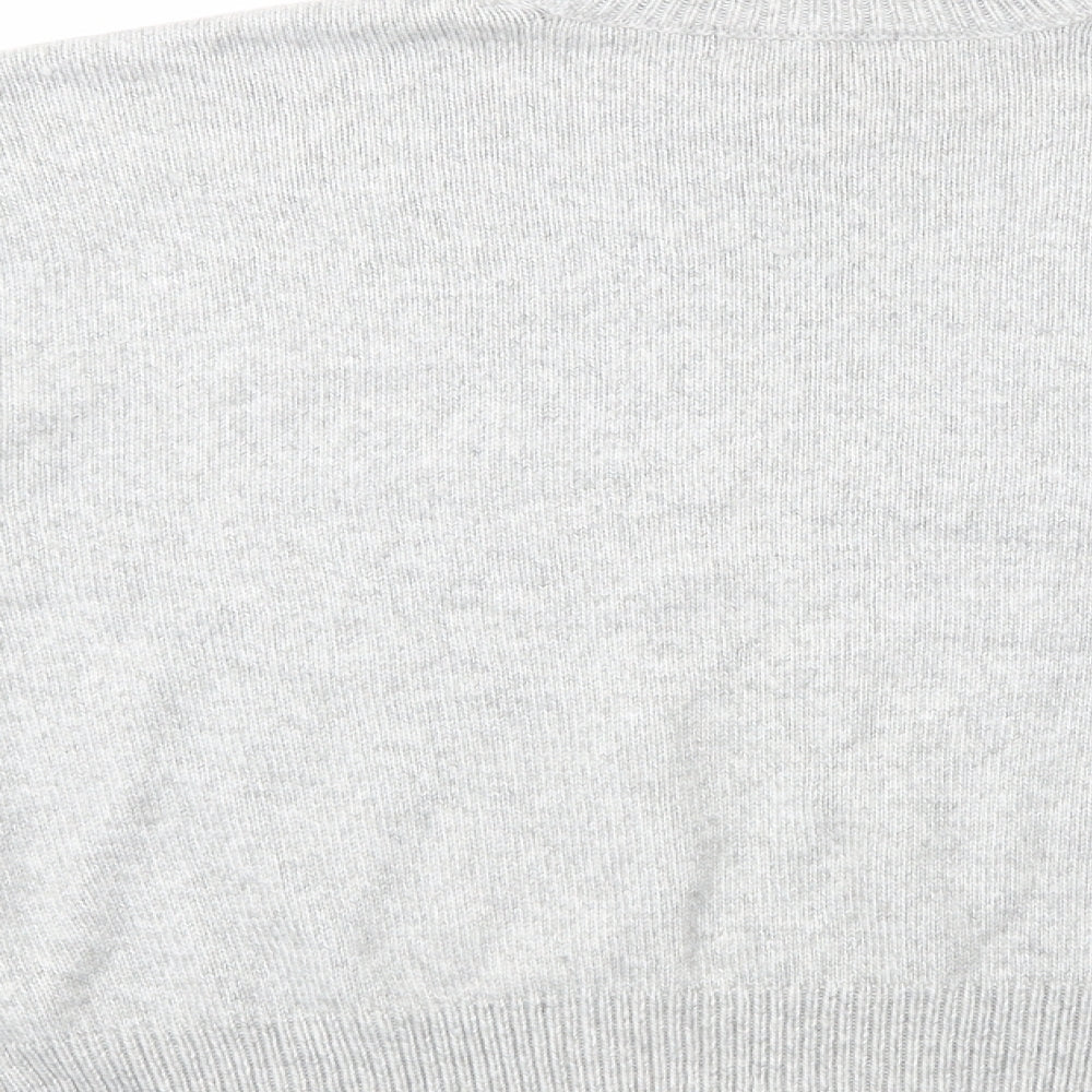 Marks and Spencer Womens Grey High Neck Polyester Pullover Jumper Size L
