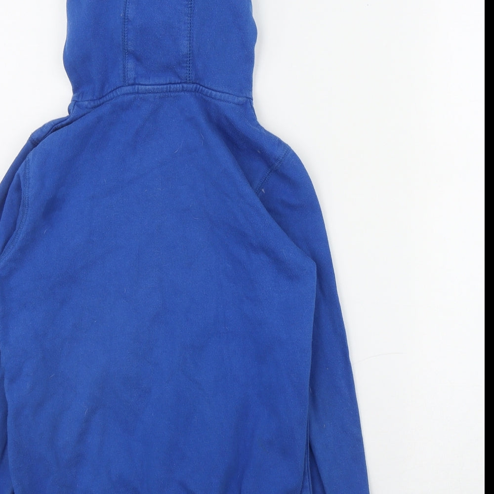George Boys Blue Cotton Pullover Hoodie Size 7-8 Years Pullover