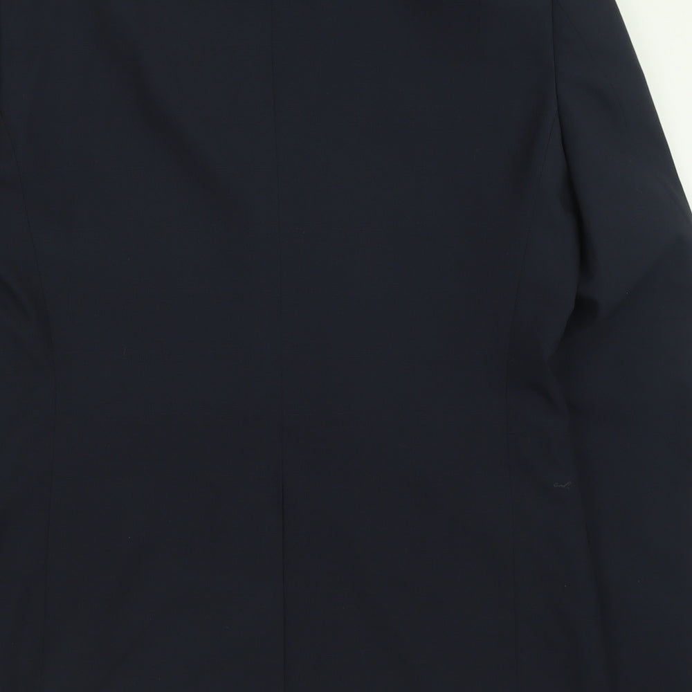 TU Mens Blue Polyester Jacket Suit Jacket Size 40