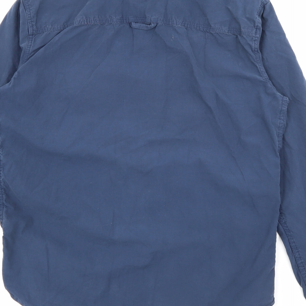 Fat Face Mens Blue Cotton Button-Up Size XS Collared Button