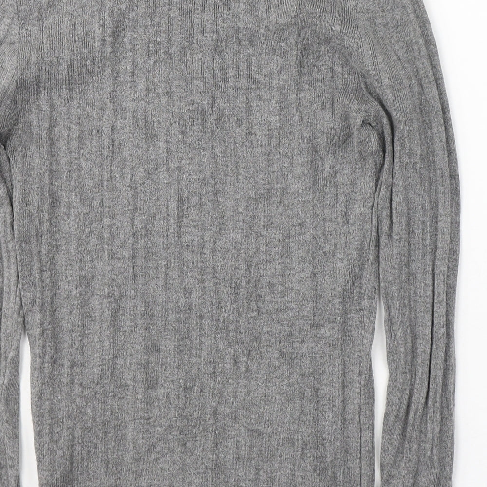 Primark Womens Grey Round Neck Polyester Pullover Jumper Size 12