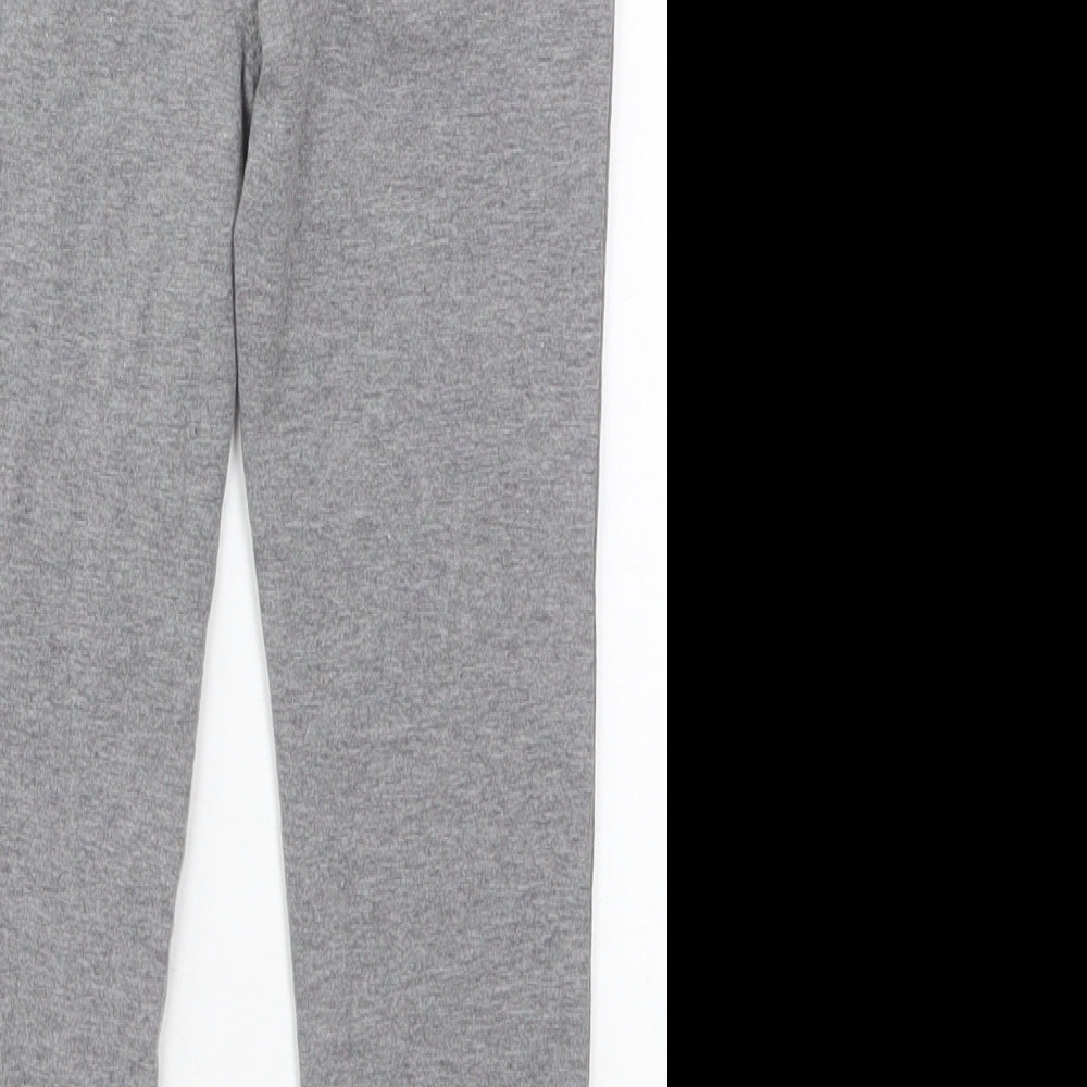 Reebok Girls Grey Cotton Sweatpants Trousers Size 7-8 Years Regular