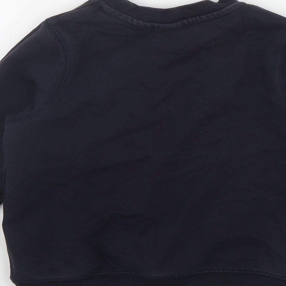 TU Boys Blue Cotton Pullover Sweatshirt Size 3-4 Years Pullover