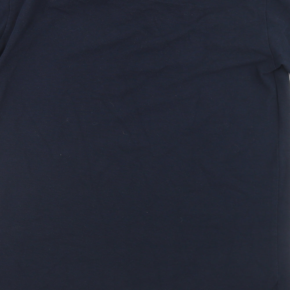 Simon Jeffrey Mens Blue Polyester Polo Size S Collared Button