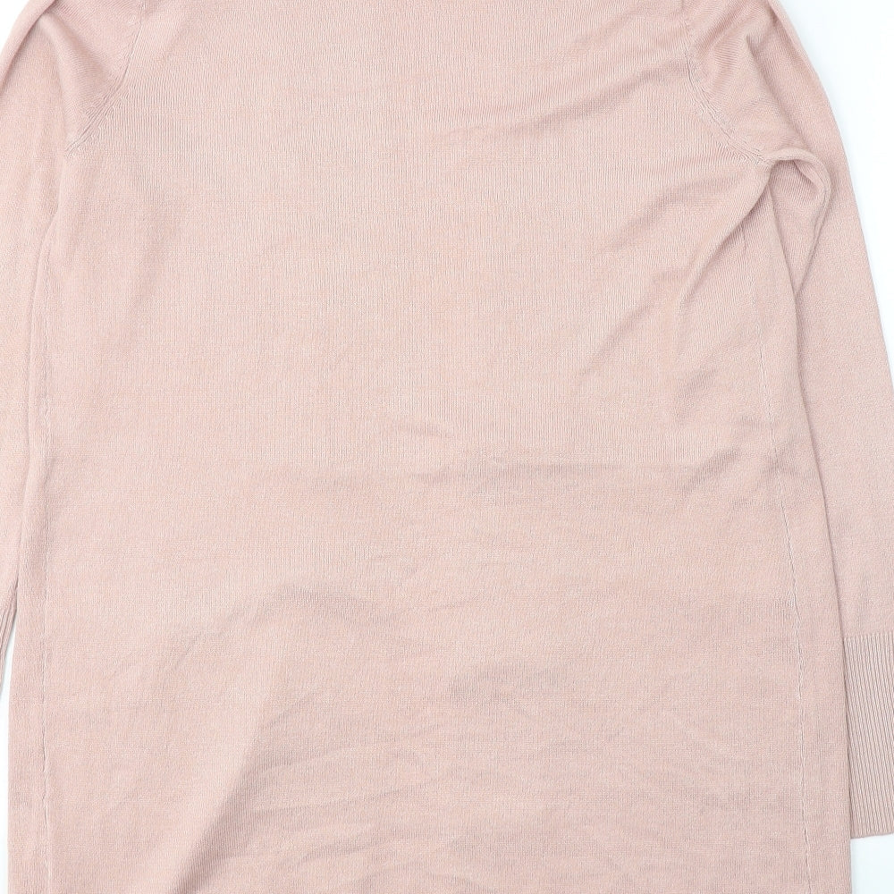 Primark Womens Pink V-Neck Viscose Cardigan Jumper Size S