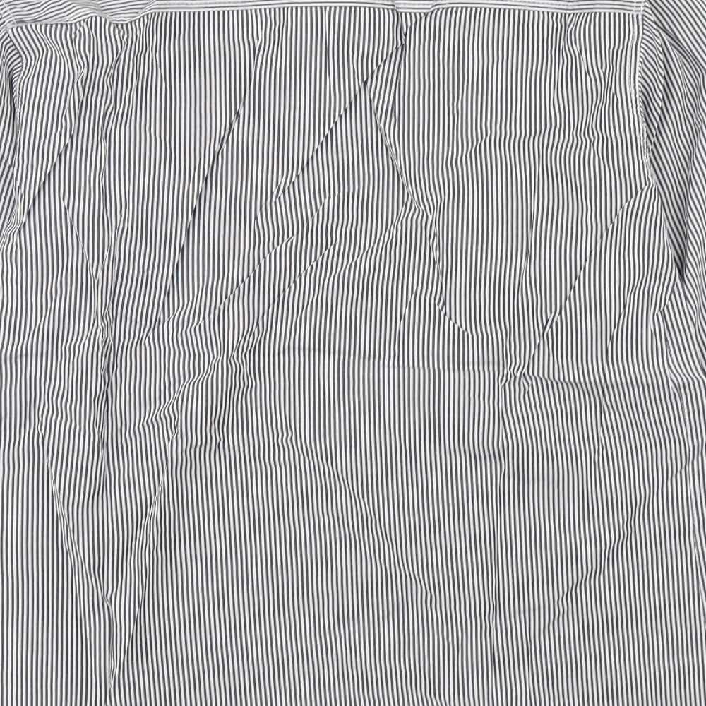 Selected Homme Mens Multicoloured Striped Cotton Button-Up Size M Collared Button