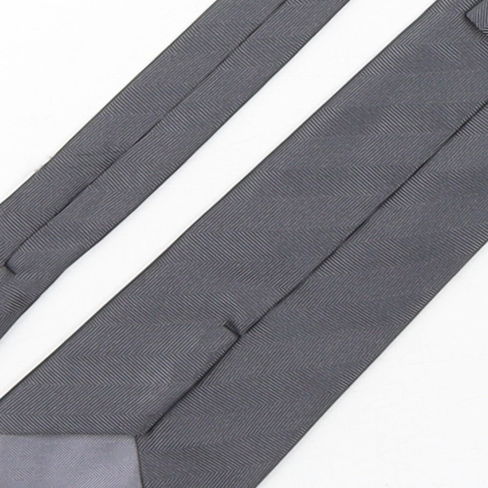 Marks and Spencer Mens Grey Polyester Pointed Tie One Size