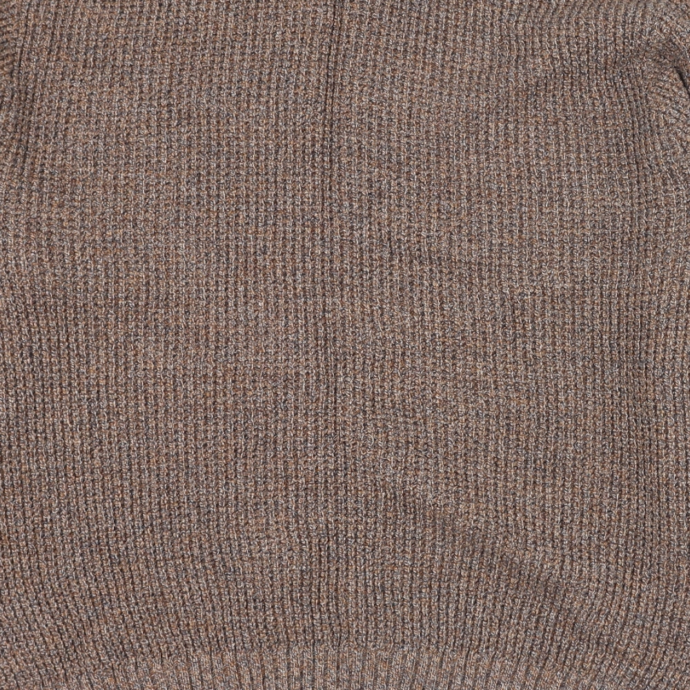 Marks and Spencer Mens Orange Round Neck Cotton Pullover Jumper Size 2XL