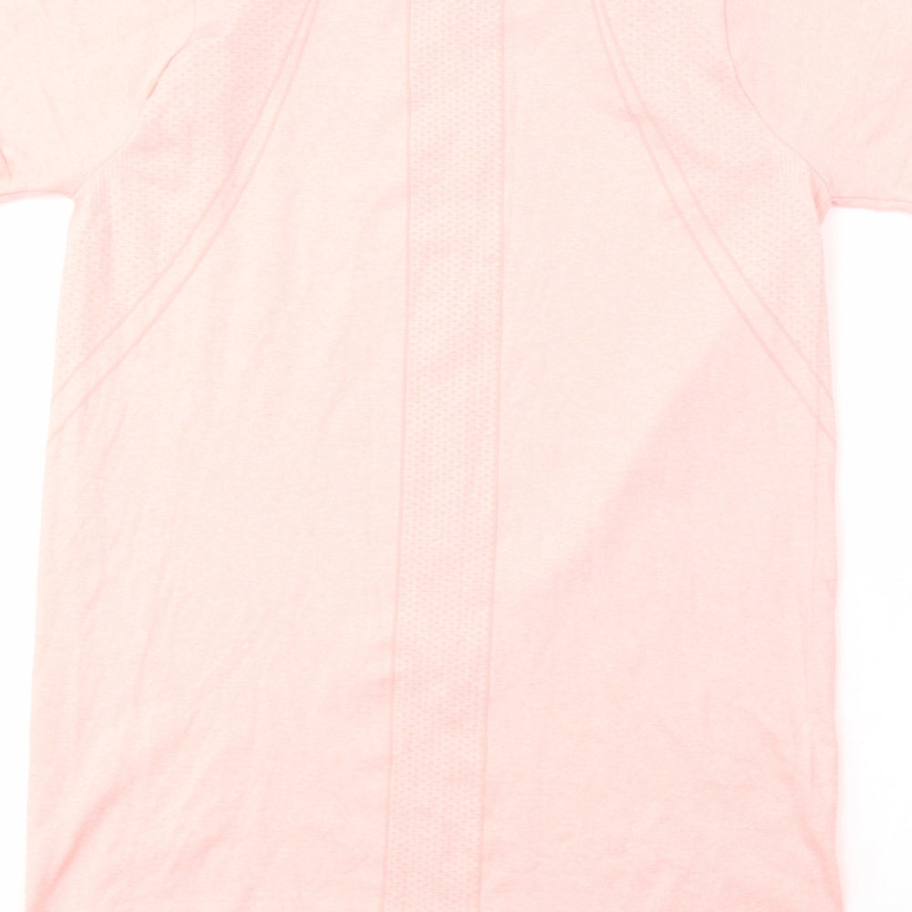 Dunnes Stores Womens Pink Polyester Pullover T-Shirt Size M Crew Neck Pullover
