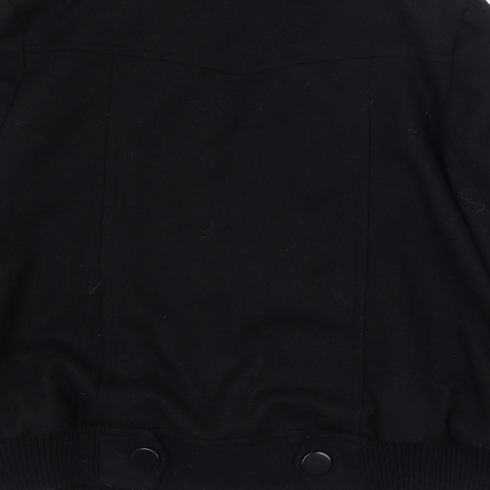 Paraphrase Womens Black Jacket Coat Size 16 Button
