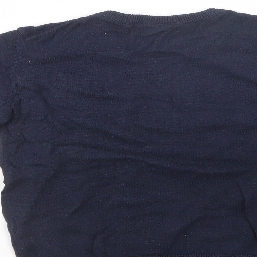 Gap Boys Blue V-Neck Cotton Pullover Jumper Size 4 Years Pullover