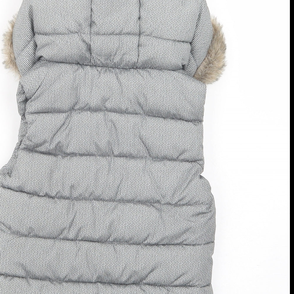 F&F Boys Grey Gilet Waistcoat Size 2-3 Years Zip