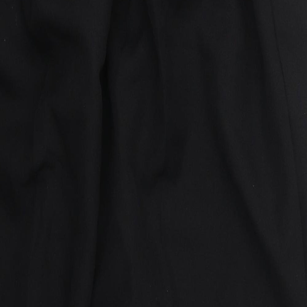 Preworn Womens Black Polyester Trousers Size 30 in L25 in Regular