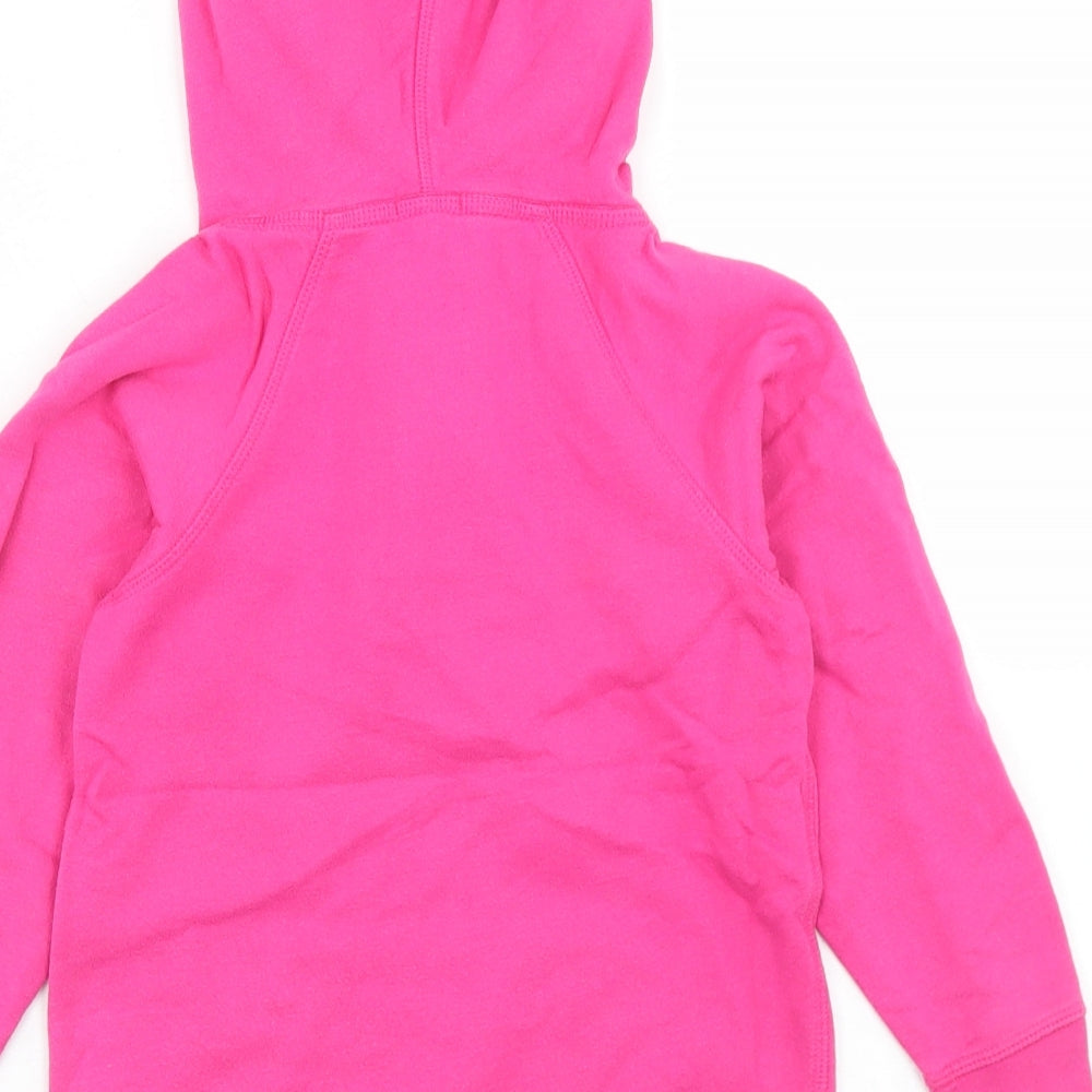 Gap Girls Pink Polyester Pullover Hoodie Size 5 Years
