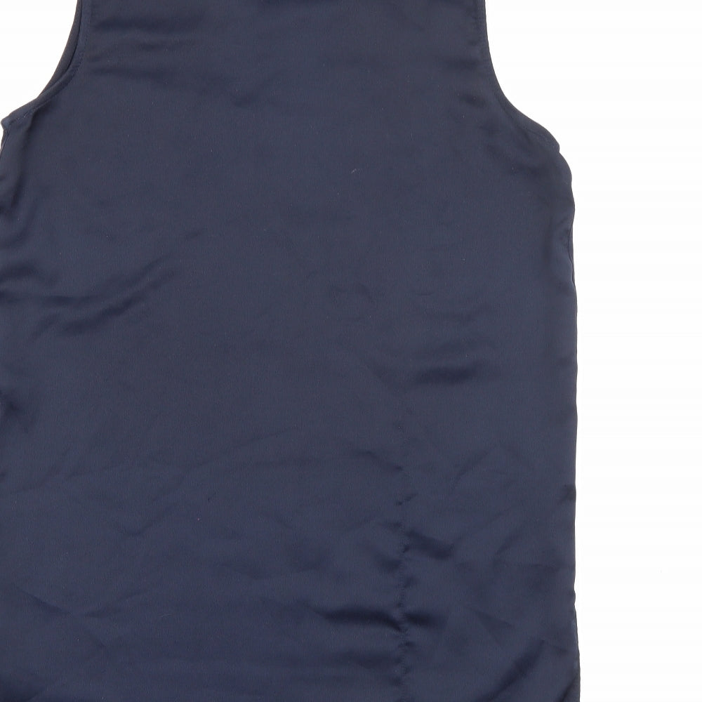 New Look Womens Blue Viscose Camisole Tank Size 10 Round Neck