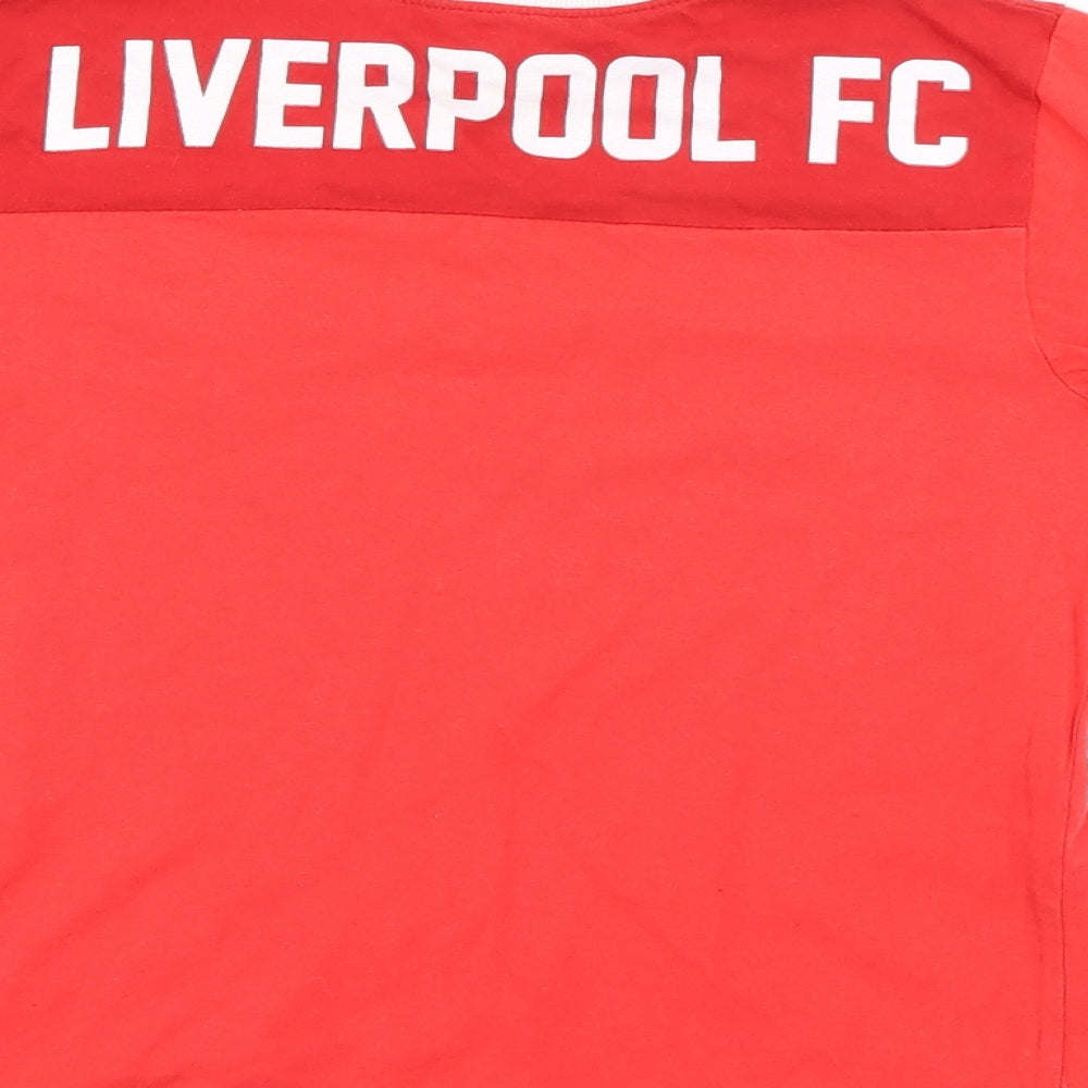 Liverpool FC Boys Red Cotton Basic T-Shirt Size 8 Years Crew Neck
