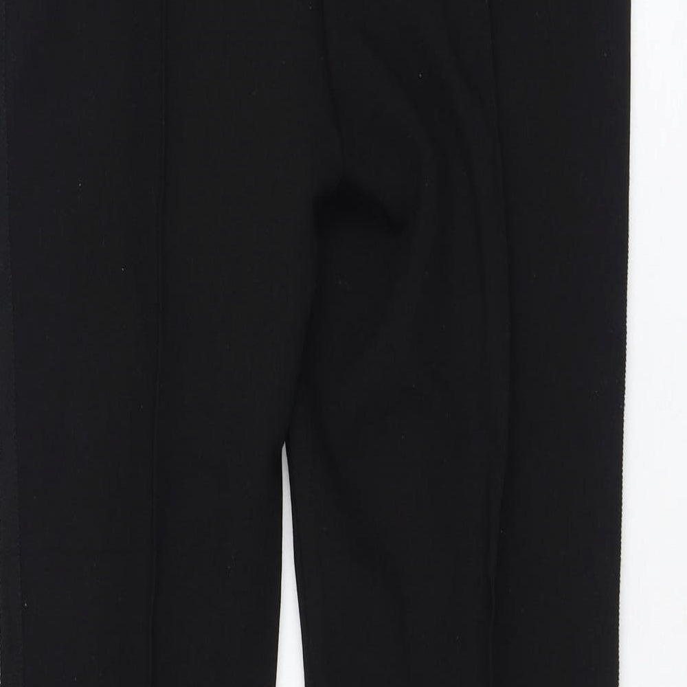 Airfield Womens Black Viscose Trousers Size 32 L29 in Regular Zip