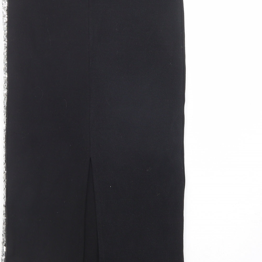 Voga Poland Womens Black Cotton Straight & Pencil Skirt Size 12