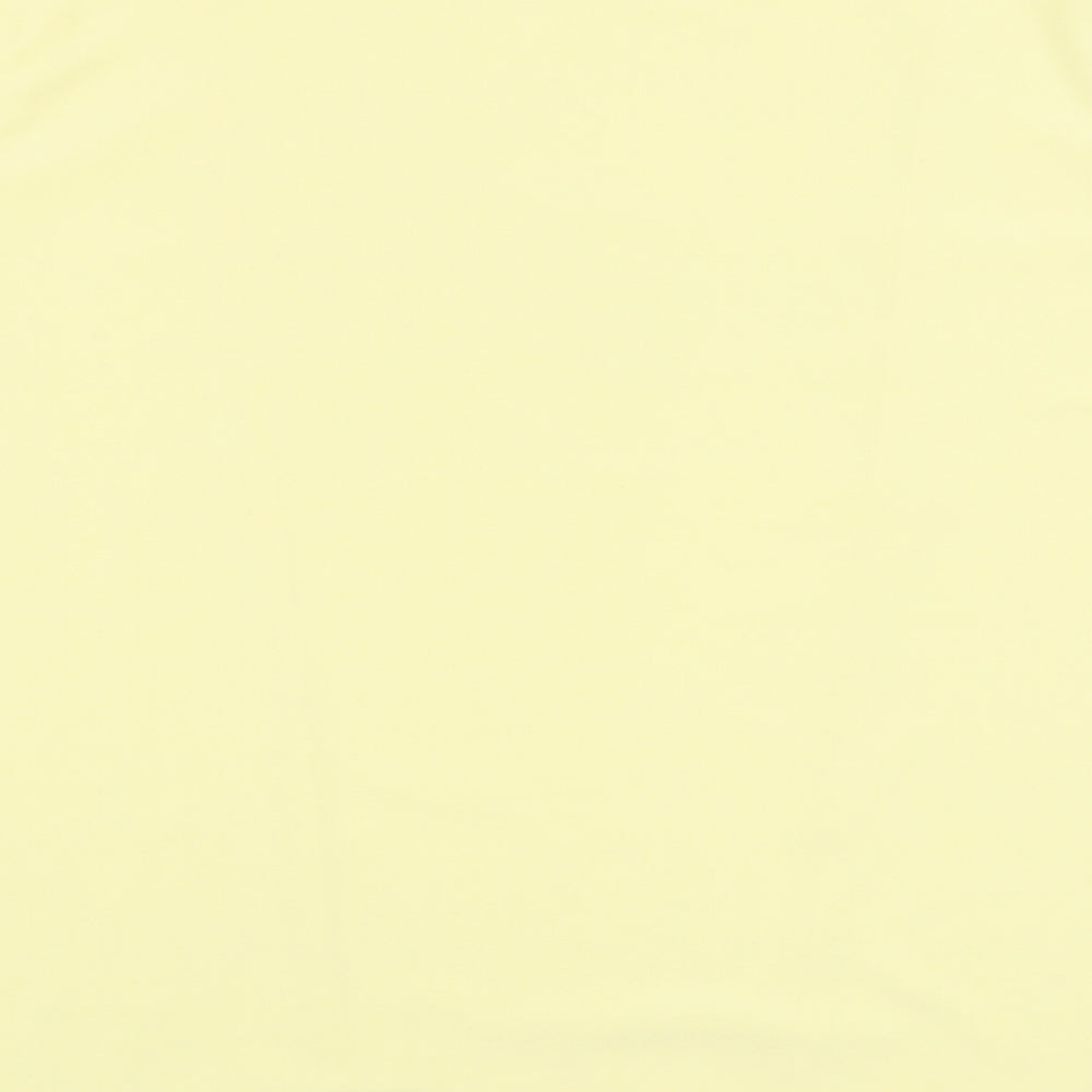 Bonmarche Womens Yellow Polyester Basic Blouse Size M Round Neck
