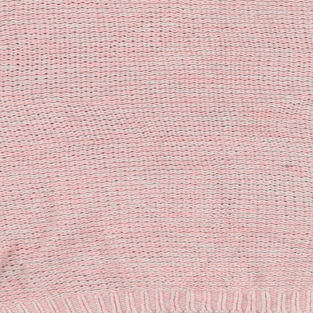 Marks and Spencer Womens Pink Boat Neck 100% Cotton Pullover Jumper Size 12