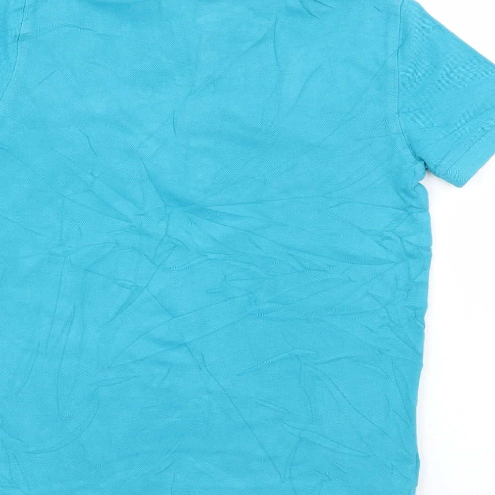 NEXT Boys Blue Cotton Pullover Polo Size 9 Years Collared Button